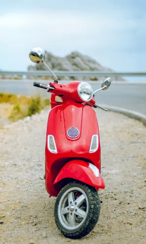 red scooter